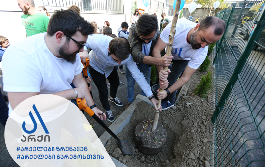 არქიმ მორიგი გამწვანების აქცია მოაწყო არქი მუხიანის და არქი დიღომის პროექტში